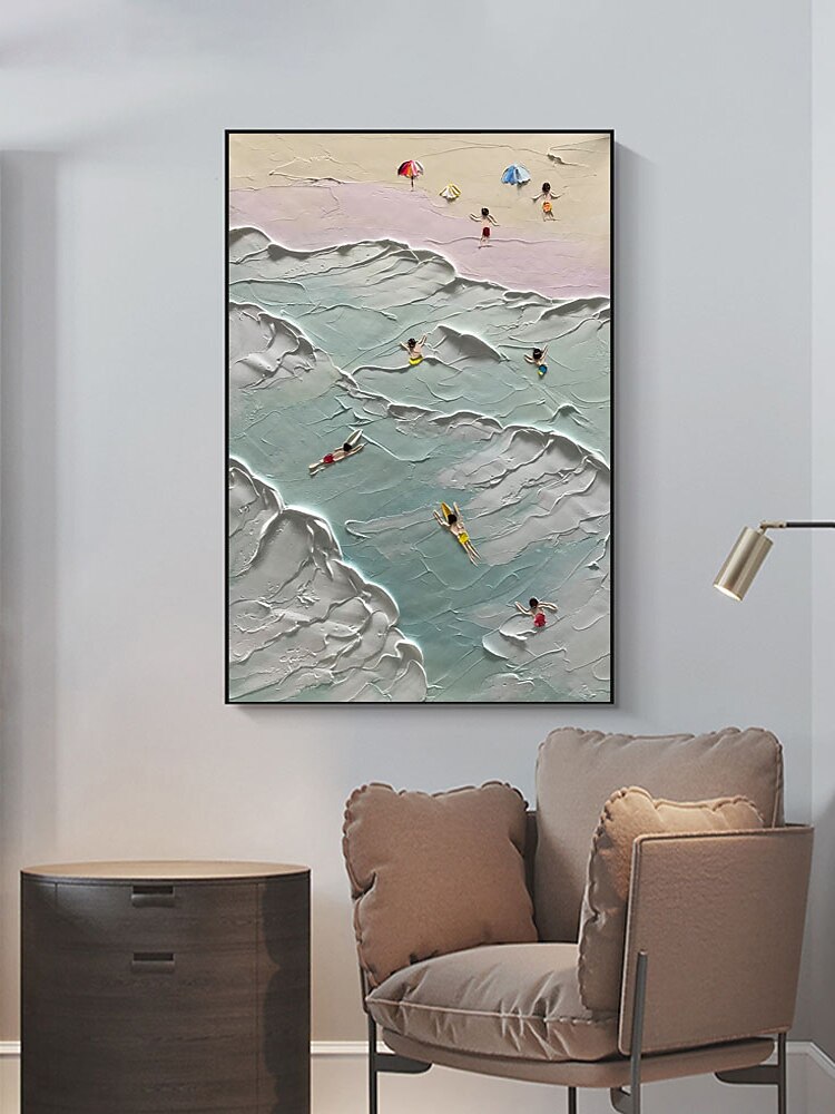هانغ رسمت النفط الطلاء رسمت باليد عمودي تجريدي مناظر طبيعية الحديث بدون إطار داخلي 2025 - $83.99 –P5