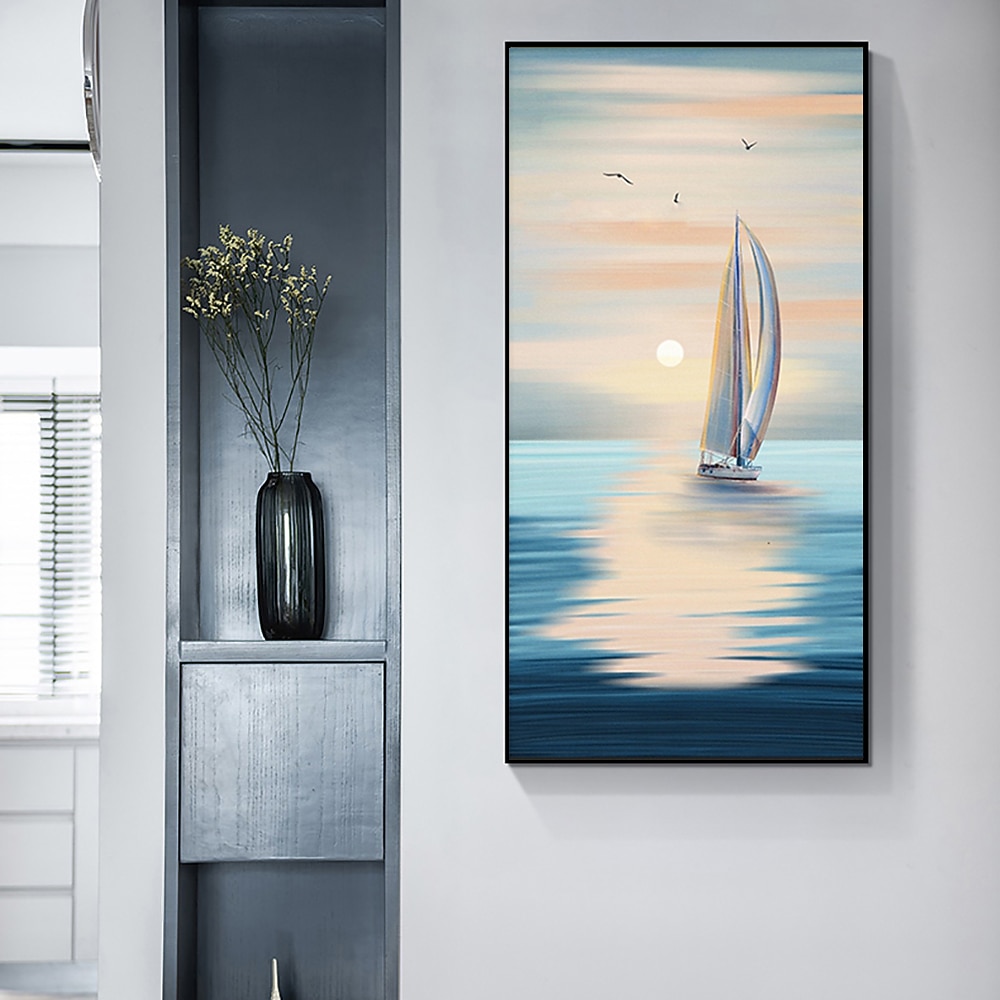 هانغ رسمت النفط الطلاء رسمت باليد عمودي مناظر طبيعية الحديث بدون إطار داخلي 2026 - $92.99 –P2