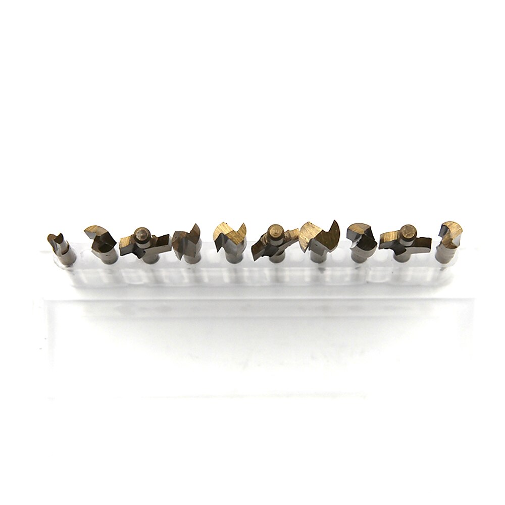 10PCS Titanium  Router Bits Set Mini Shank High Speed Steel Drill Bits Files Rotary For Woodden Cutter Tools 2025 - $19.99 –P6