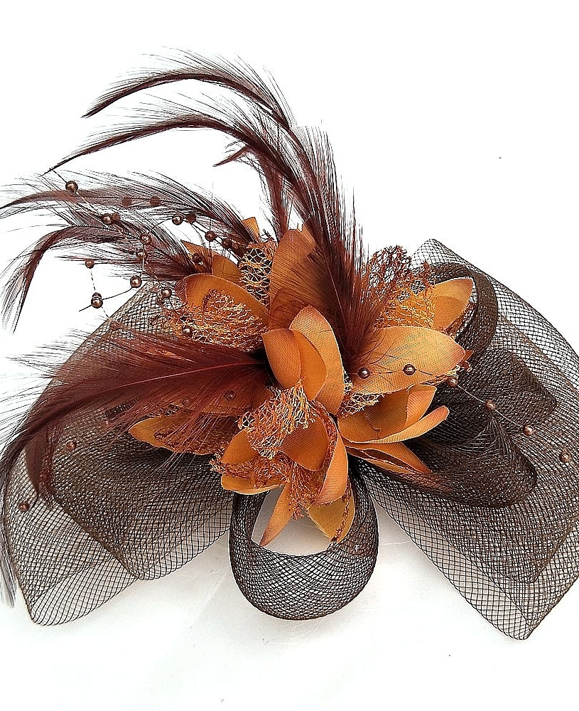Fascinator Hüte Kopfbedeckung Netz Teeparty Pferderennen Ladies Day Melbourne Cup Handgemacht mit floralem Kopfschmuck Kopfbedeckung Kleid zum Beeindrucken Renntag Kleid 2025 - $15.99 –P2