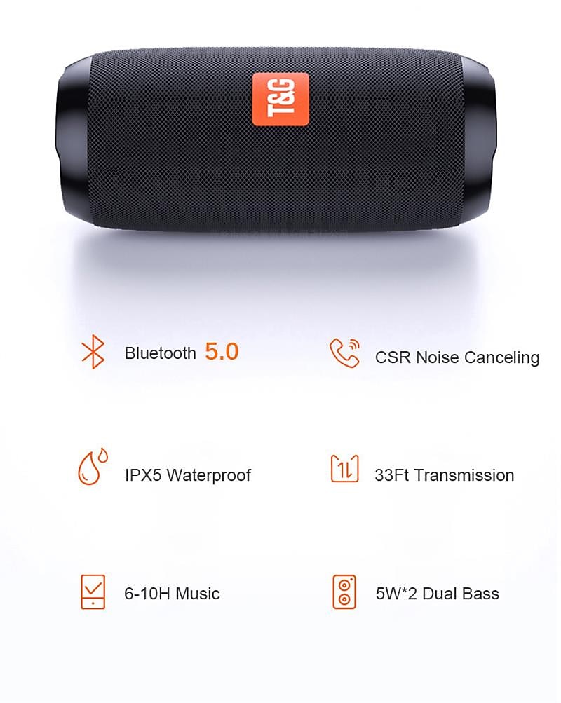 Portable Bluetooth Speaker Wireless Bass Subwoofer Waterproof Outdoor Speakers Boombox AUX TF USB Stereo Loudspeaker Music Box Valentine's Day Gift 2026 - $25.99 –P3