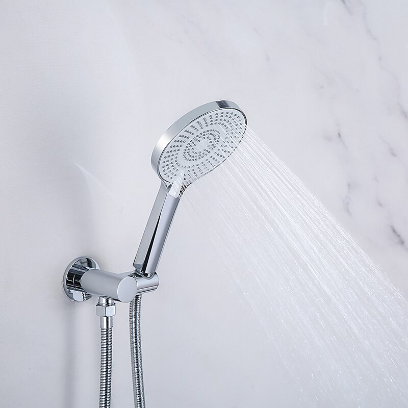 10 Inch Round Shower Faucets Sets,3-Function Matte Black / Chrome Complete with Brass Shower Head and Solid Brass Handshower Mount Inside Rainfall Shower Head System 2025 - $566.99 –P9