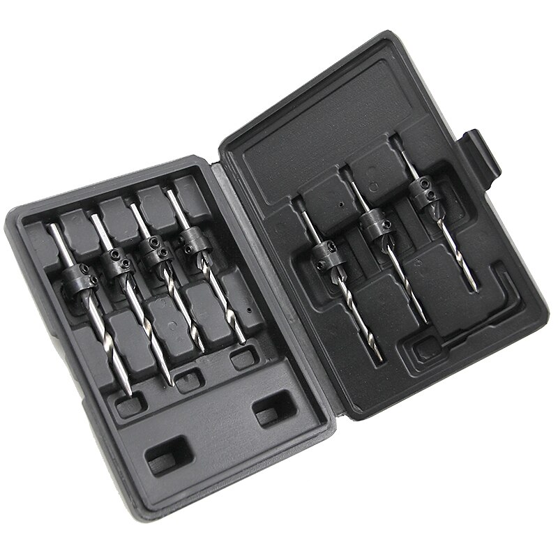 Countersink Drill Bits With Adjustable Depth Stop Collar Wood Woodworking 7pc Drilling Hole Saw 4 Flute 2025 - $13.99 –P6
