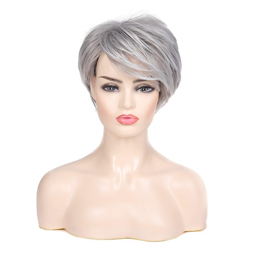 parrucche bianche crema corte per parrucca da folletto cosplay da donna sintetica naturale del 2025 a $21.99 –P10