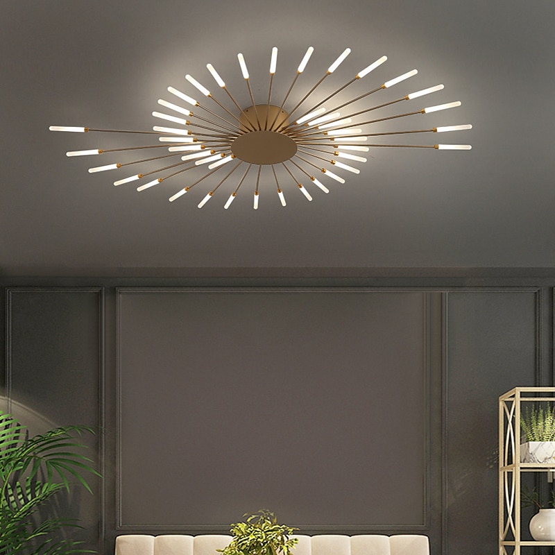 128 cm-es klaszteres mennyezeti lámpák led 42 fényes nordic stílusú fém festett felületek modern 220-240V 2025 - $394.79 –P10
