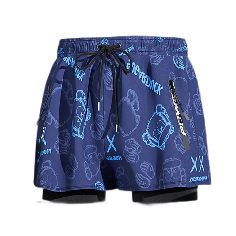 Homme Short de bain Short de Bain Natation Séchage rapide Poids Léger Short de bain Maillot de bain Avec poches Doublure de compression Cordon Natation Surf Plage Sports nautiques Couleur Pleine Eté de 2025 ? $50.99 –P15
