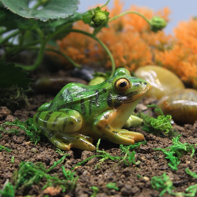 2 Pieces Cute Resin Frog Garden Statue Bonsai Flowerpot Decoration Props for Desk Outdoor Garden Sculpture Decor Ornament 2025 - $15.49 –P5