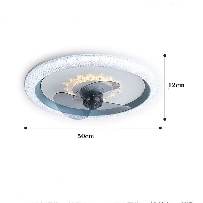 50 cm LED-Deckenventilator Licht Deckenventilator Metall lackiert moderne 220-240V 2026 - $249.39 –P7