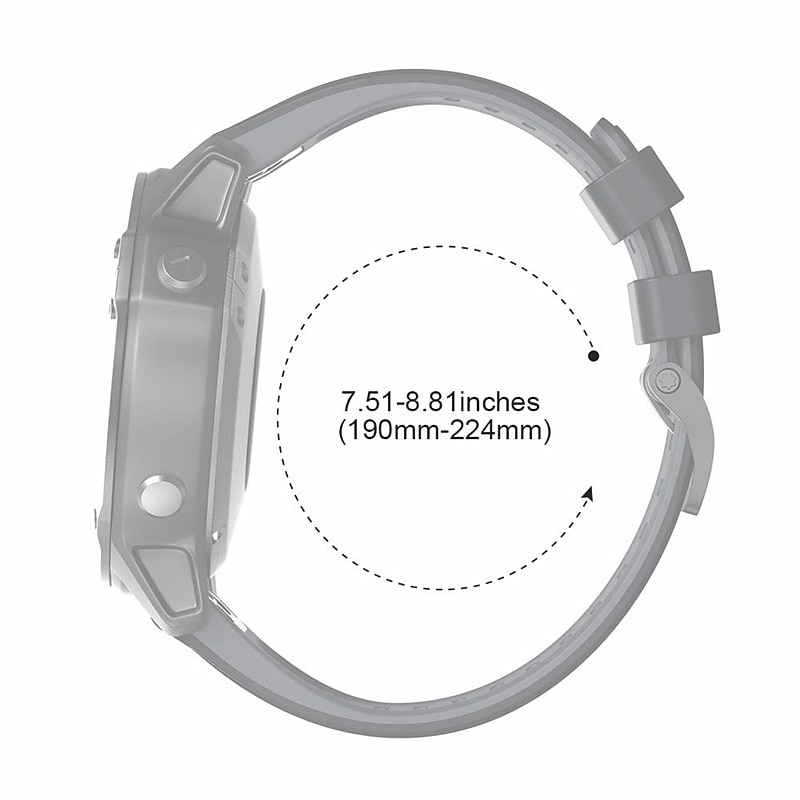 Ремешок для часов для Garmin Fenix 7 7X 6 6X Pro Epix Pro 47mm 51mm Instinct 2X Approach S70 47mm S62 S60 Forerunner 955 945 Epix Marq Descent Quatix 22mm 26mm силиконовый Замена Ремень 22mm 26mm 2025 - $21.99 –P6