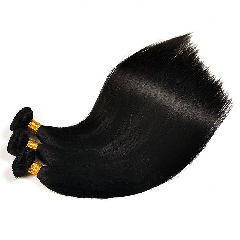 3 Bundles Hair Weaves Brazilian Hair Straight Human Hair Extensions Human Hair Natural Color Hair Weaves / Hair Bulk Extension Bundle Hair 8-28 inch Natural Color Odor Free Best Quality New Arrival 2025 - $60.99 –P3