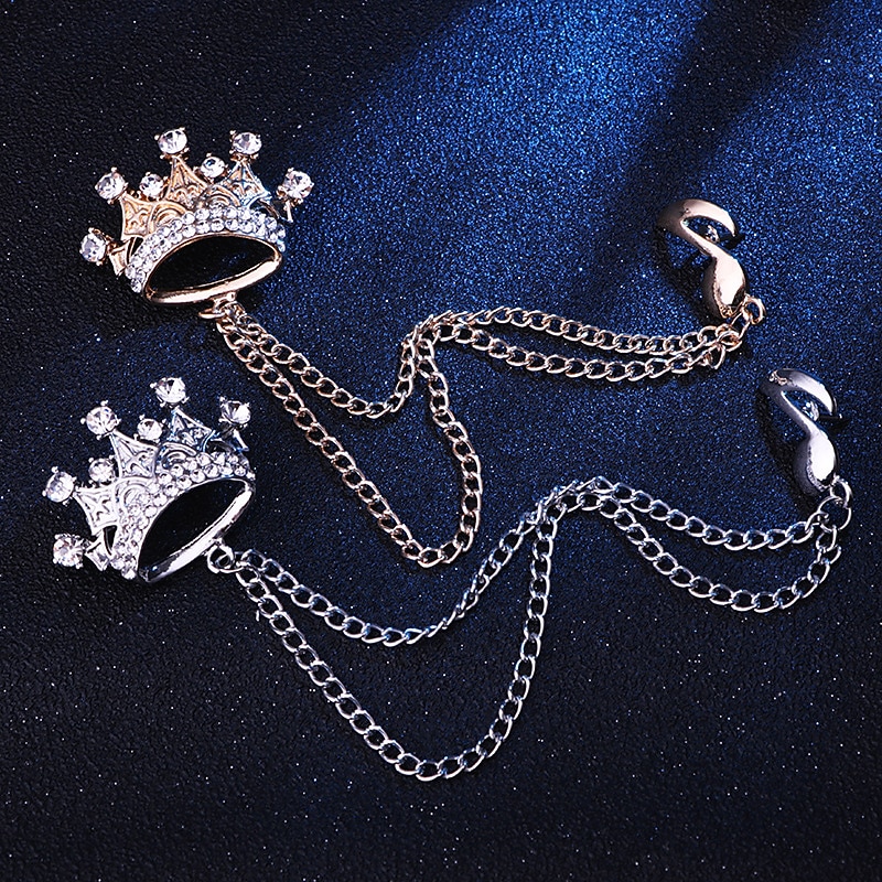 Męskie Broszki Geometryczny Korona Artystyczny Prosty Luksusowy Moda Europejskie Broszka Biżuteria Złota Srebrny Na Ślub Ulica Codzienny Praca Festiwal 2026 - $9.99 –P2