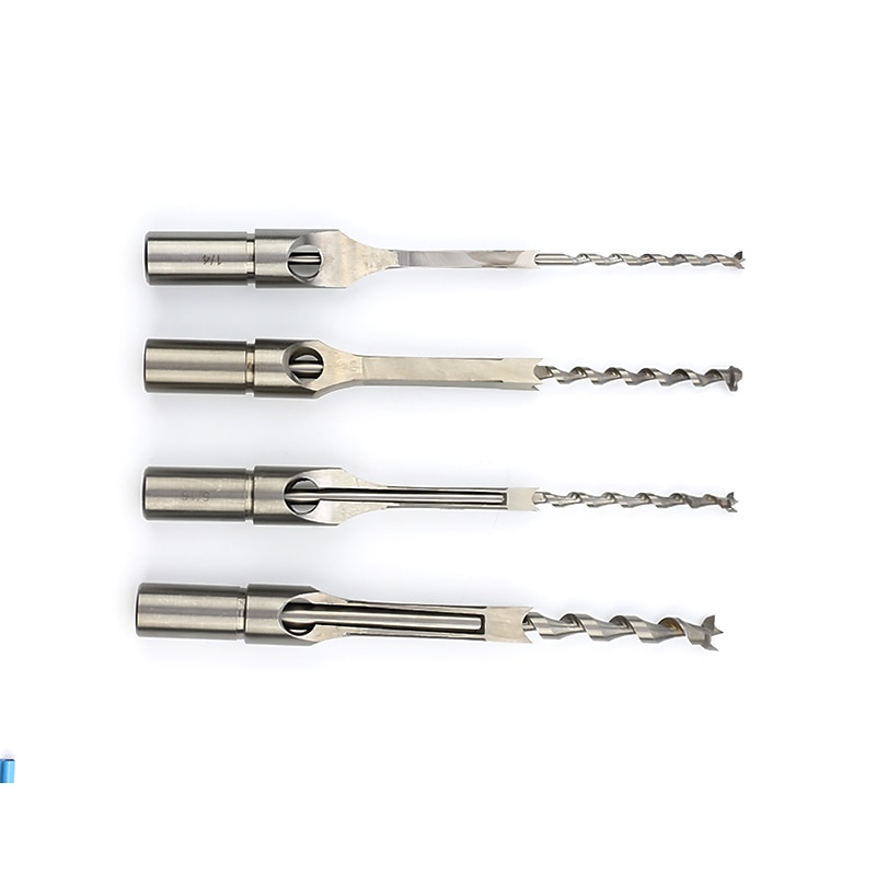 4st träbearbetningsbits hålborr snickare fyrkantsborr verktygsstyrare 1/2, 1/4, 5/16, 3/8 tum 2025 - $46.99 –P9