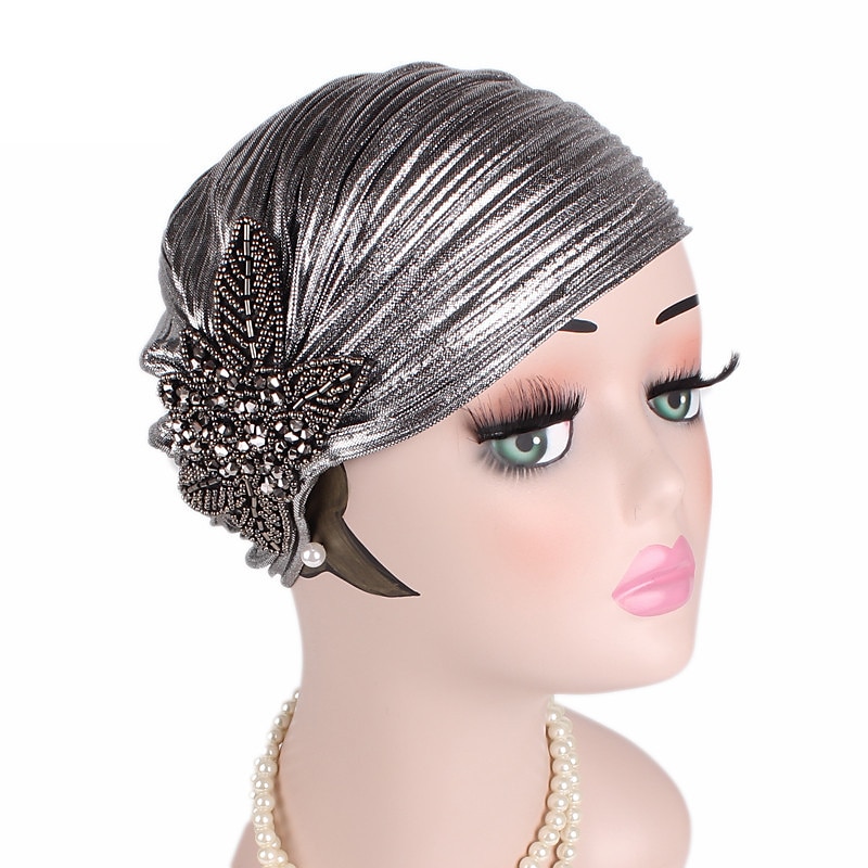 Retro / vintage De livlige 20-årene 1920-tallet Ruffle Turban Hat Hodeinnpakninger Charleston Bryllupsgjest Kostyme Dame Maskerade Fritid / hverdag Bryllupsmottagelse Utdrikningslag Voksne Hatt 2026 - $18.99 –P5