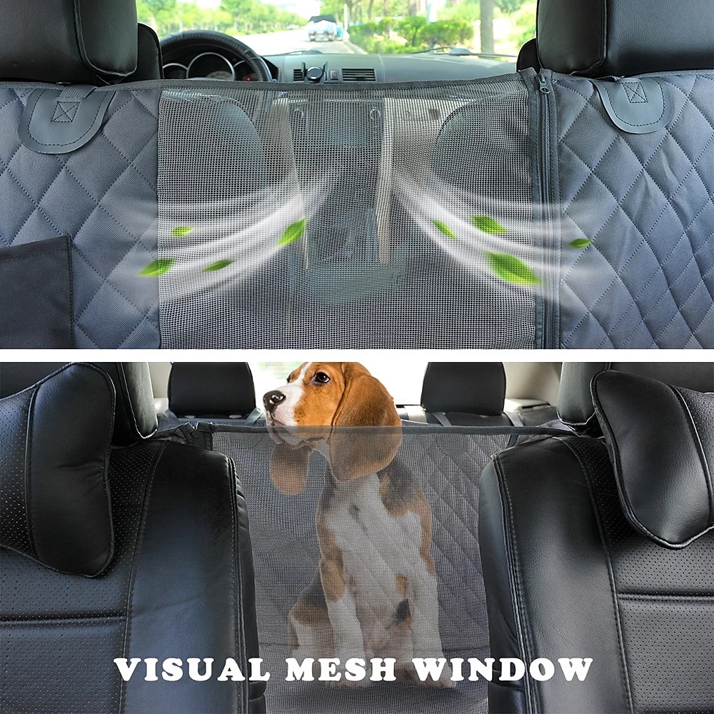 hond auto bekleding waterdicht huisdier reizen hond carrier hangmat auto achter achterbank beschermer mat veiligheid carrier voor honden 2026 - $80.99 –P4