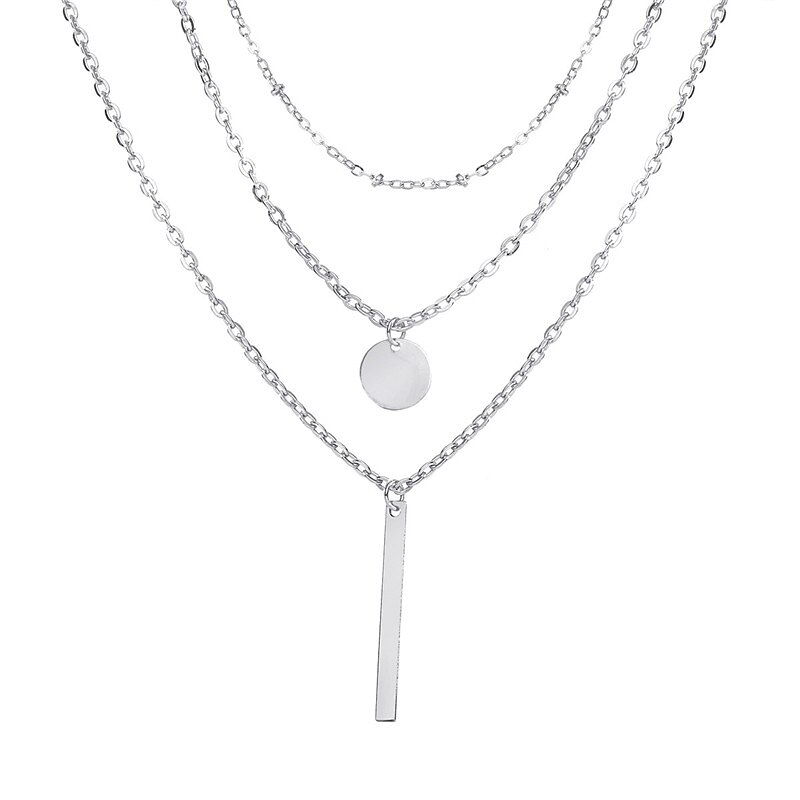 colier de damă coliere chic și moderne cu geometrie stradală / colier cu 3 straturi / îmbrăcăminte zilnică / primăvară / vară / toamnă / iarnă 2025 - $4.49 –P3