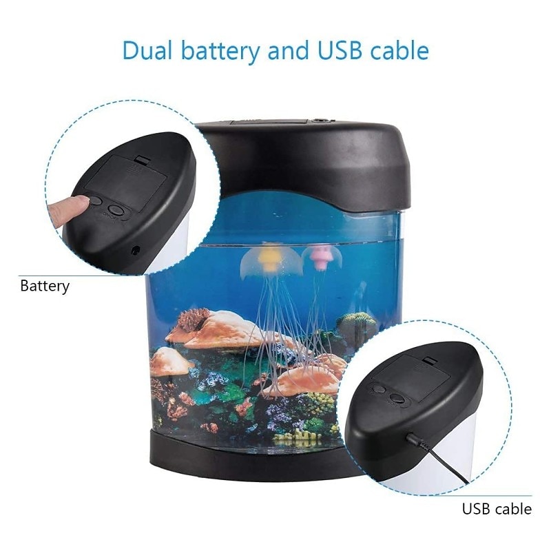 Jellyfish Tank Marine World Swimming Mood Light LED Colorful Aquarium Night Lights Children's Lamp Decorative Lights 2025 - $25.99 –P12
