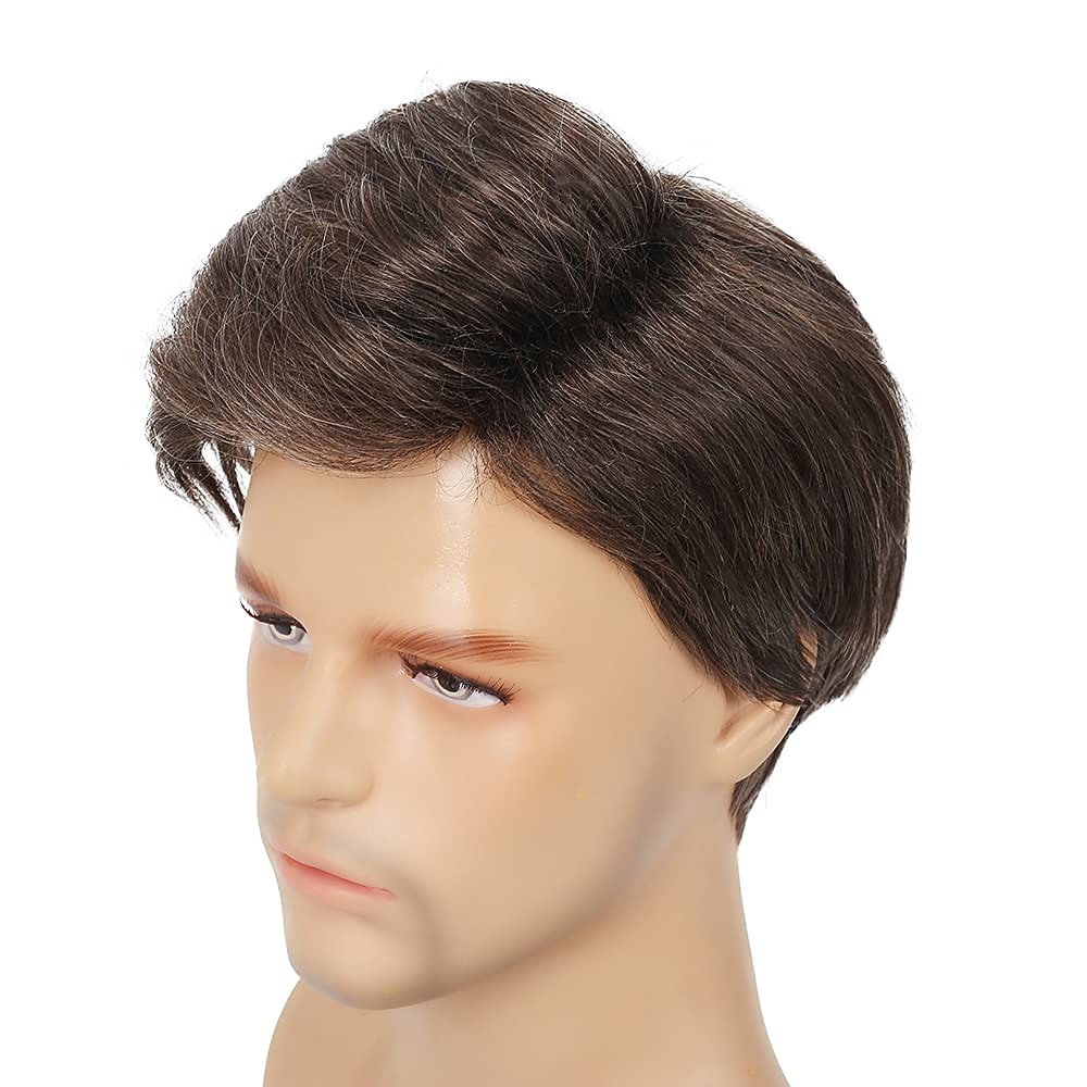férfi parókák szürke rövid réteges paróka szintetikus helyettesítő cosplay jelmez buli napi viselet haj paróka 2026 - $24.99 –P16