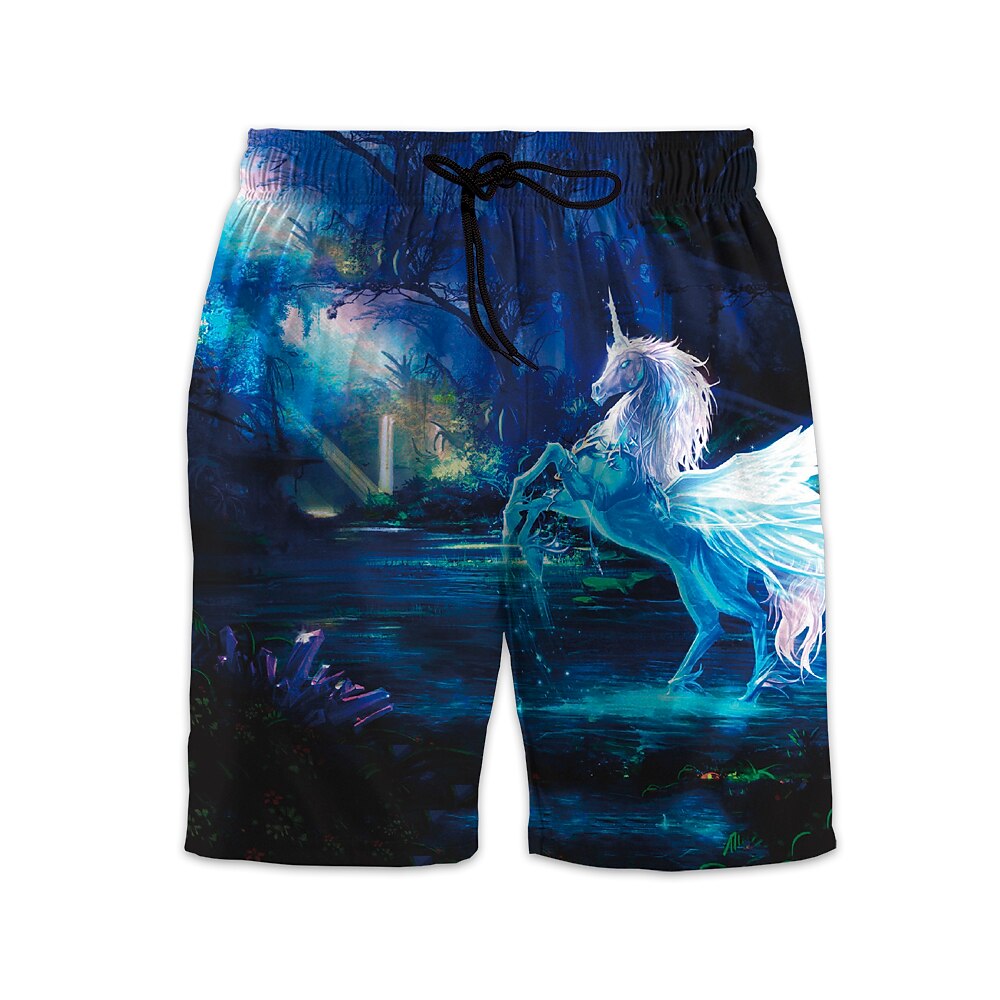 Homens Calção Justo de Natação Shorts de Natação Secagem Rápida Leve Bermuda de Surf Calças Com bolsos Com Cordão Natação Surfe Praia Esportes Aquáticos Animais Verão de 2025 por $23.99 –P12