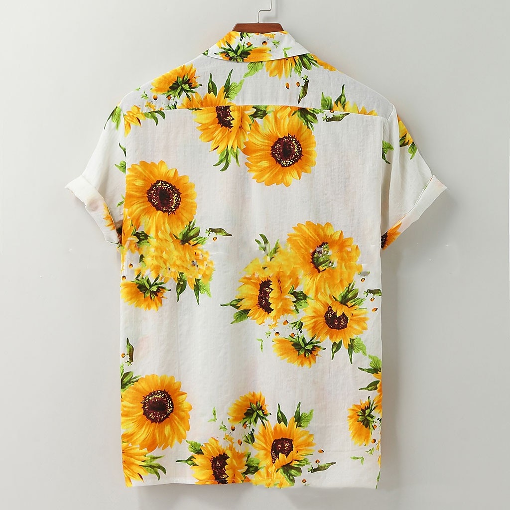 Per uomo Faretto multicolore Camicia Camicia con bottoni Manica corta Streetwear Originale Informale Esterno Informale Giornaliero Estate Collo ripiegabile Bottone giù Giallo Chiaro Giallo Rosa Blu del 2025 a $24.99 –P2