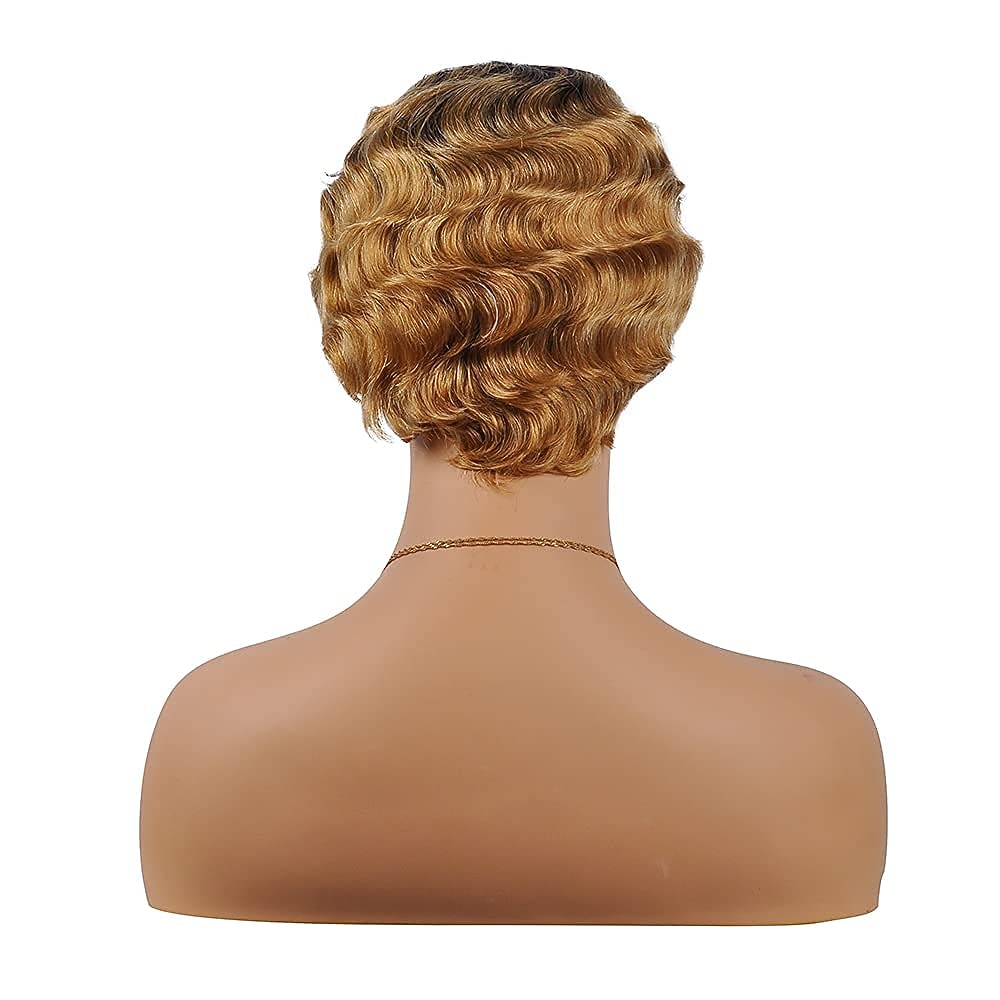 breve pixie cut parrucche per le donne nere mamma parrucca parrucche brasiliane dei capelli umani dito ocean wave parrucca remy parrucca di capelli umani a buon mercato parrucca per il partito del 2025 a $23.99 –P7