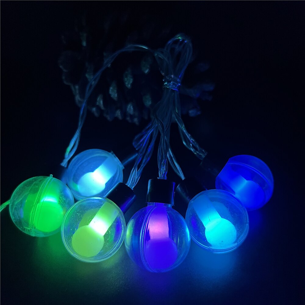 10M 60LED Wishing Ball String Lights 16-Color Full-Color Changing Light Bulb with Remote Control Timing Dimmable Christmas Fantasy Holiday Party Courtyard Garden Decoration USB EU US UK Plug 1 Set 2025 - $55.99 –P9