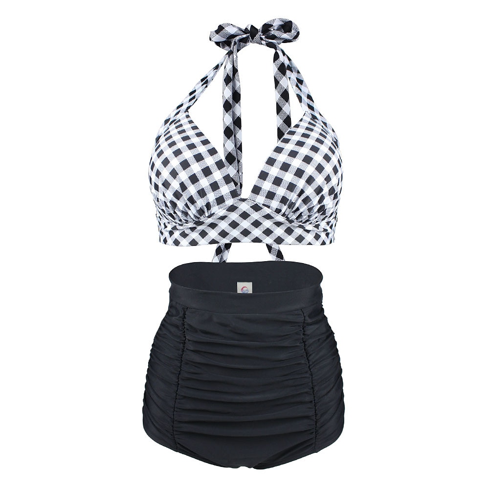 Polka Dot Retro / vintage Femtiotal Badkläder Bikini Baddräkt Maskeradkläder Dam Maskerad Fest / afton Möhippa Vuxna Topp Shorts 2025 - $40.99 –P2