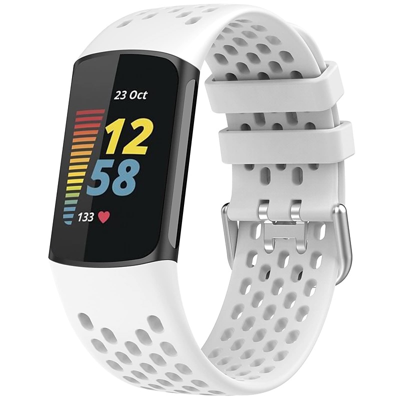 Correa de Smartwatch Compatible con Fitbit Charge 5 Silicona suave Reloj inteligente Correa Impermeable Ajustable Transpirable Correa Deportiva Reemplazo Pulsera 2025 - $11.99 –P8