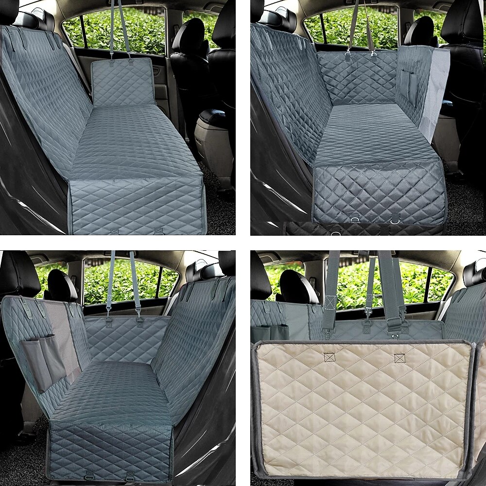 hond auto bekleding waterdicht huisdier reizen hond carrier hangmat auto achter achterbank beschermer mat veiligheid carrier voor honden 2026 - $80.99 –P7