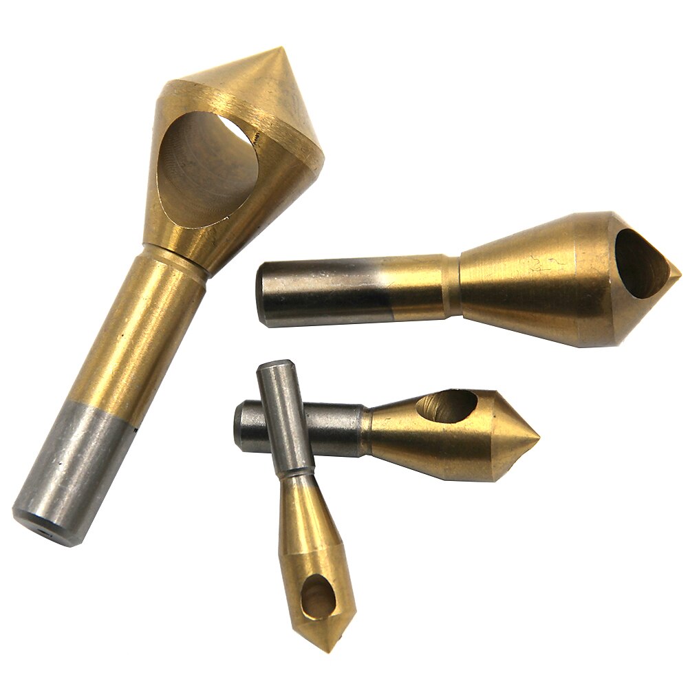 Set 4 bucăți 2-5-10 -15 -20 burghiu conic gaură conic tăietor din oțel cu cap înfundat burghiu de debavurat 2025 - $23.99 –P8