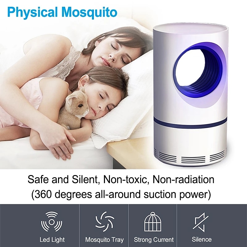 Bug Zapper Electric Indoor Mosquito Insect Trap Killer Lamp LED Mosquito Repellent Lamp Mute Anti Fly Trap Light Bug Zapper USB LED Night Lights 2025 - $8.49 –P14