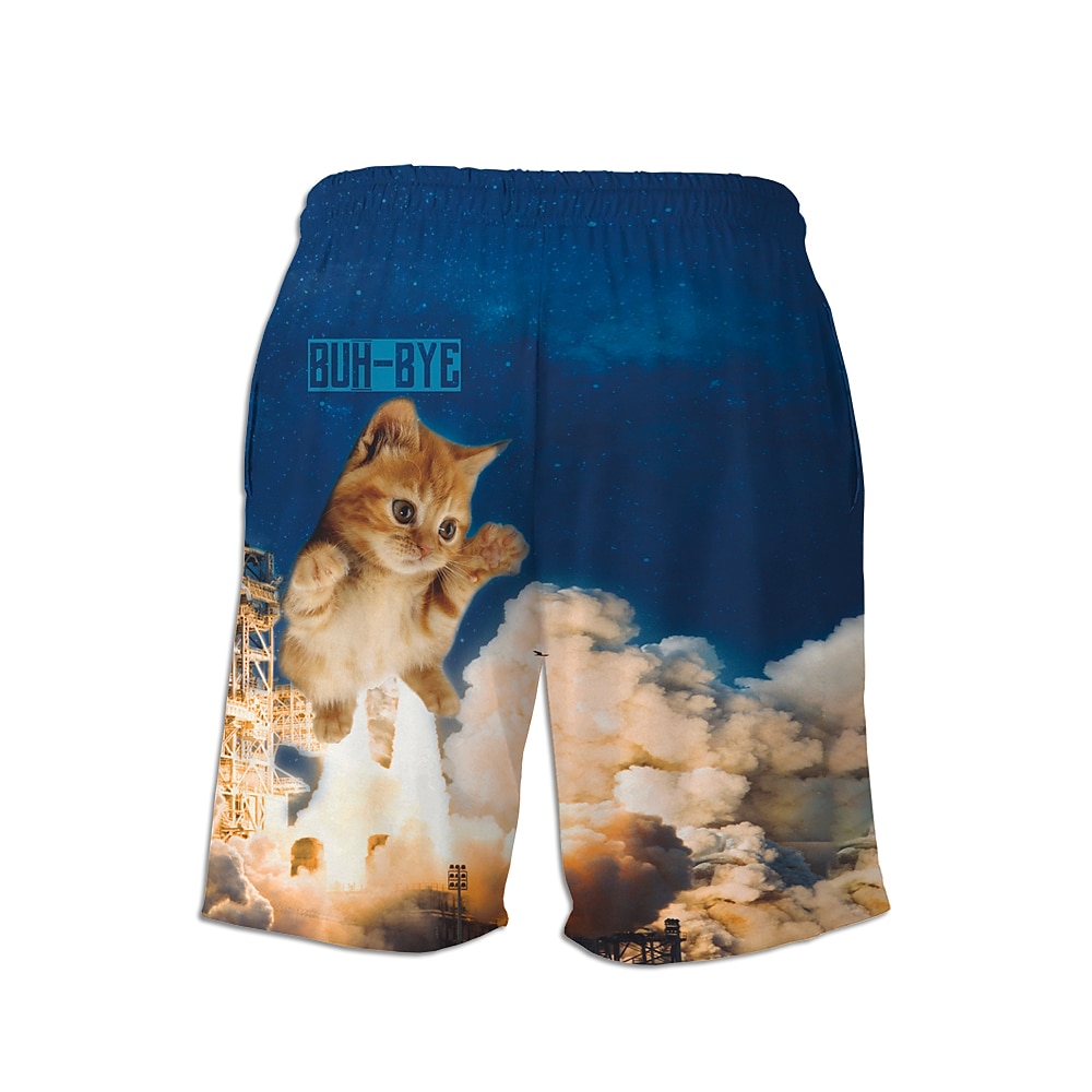 Homens Calção Justo de Natação Shorts de Natação Secagem Rápida Leve Bermuda de Surf Calças Com bolsos Com Cordão Natação Surfe Praia Esportes Aquáticos Animais Verão de 2025 por $23.99 –P7