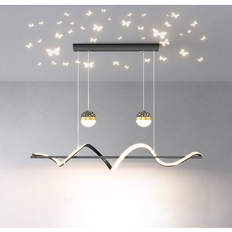 100 cm Pendant Light LED Butterfly Projector Light Restaurant Lamp Modern Nordic Style Warm Creative Design Spiral Chandelier 2025 - $449.99 –P9