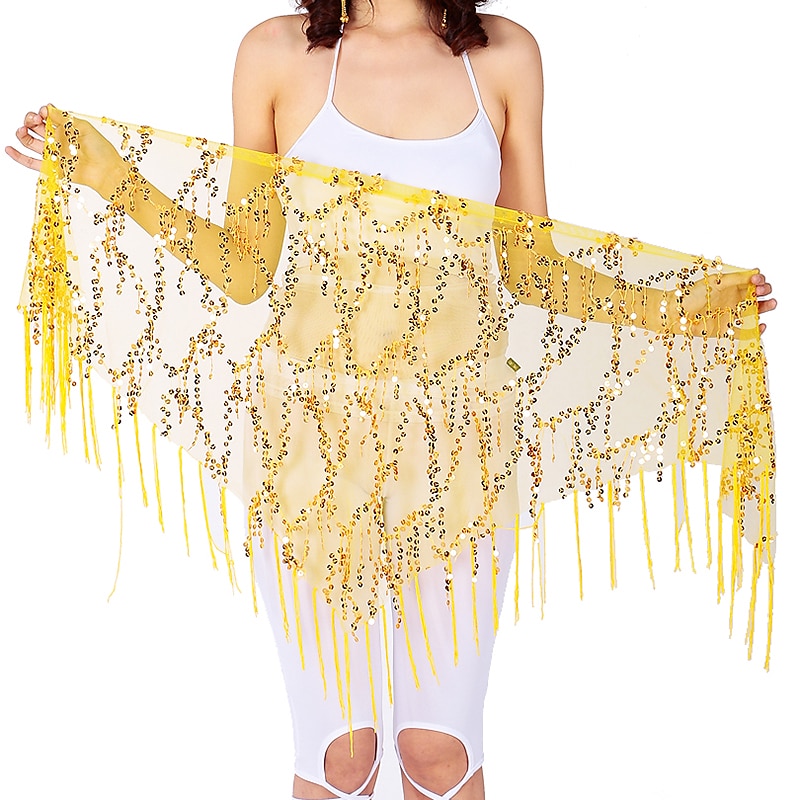 Břišní tanec Taneční příslušenství Pásek Třpytky Třásně Čistá Barva Dámské Výkon Trénink Vysoký Polyester Flitry 2025 - $9.49 –P12