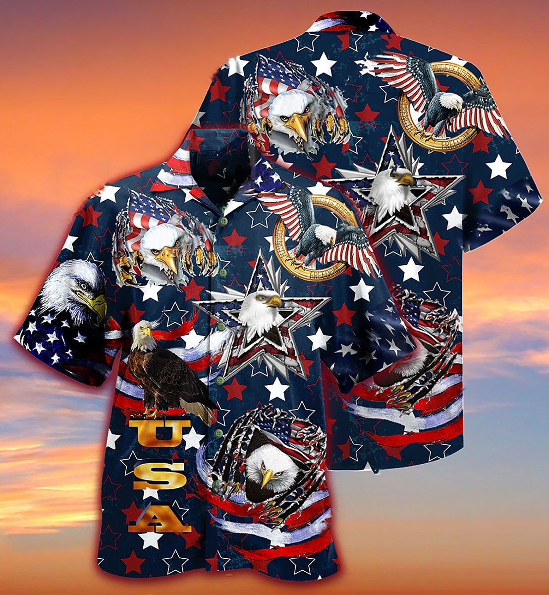 Ziua Independenței 4 iulie Drapel USA Anime Manga Cămăși Hawaii Anime #D #D Harajuku Grafică Pentru Pentru cupluri Bărbați Pentru femei Adulți Mascaradă Înapoi la Școală Imprimare 3D Festival 2025 - $27.99 –P1