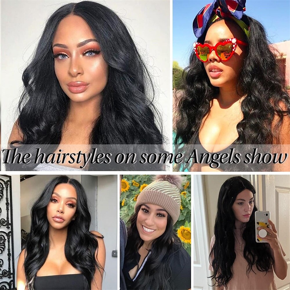 Long Black Curly Synthetic Hair Wigs for Black Women Middle Parting Natural Looking Lightweight High Temperature Synthetic Fibers Full Hair Wigs 2025 - $9.99 –P3