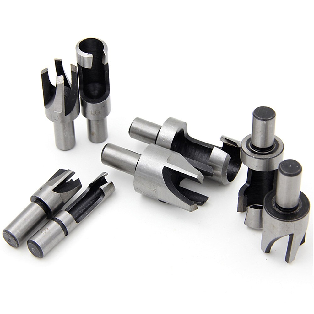 8pcs Round Shank 3/8(9.5mm) Carpentry Wood Plug Cutter Straight Tapered Claw Type Drill Bit Set 6mm 10mm 13mm 16mm Wood Drill 2025 - $16.99 –P6