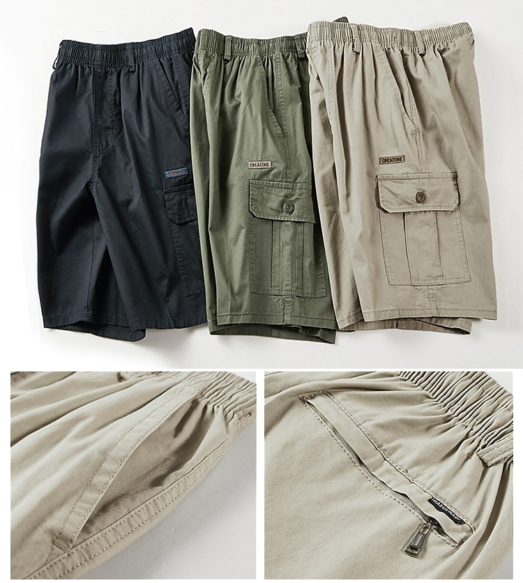 Męskie Spodenki cargo Spodenki turystyczne Lato Na wolnym powietrzu Ripstop Szybkie wysychanie Lekki Multi Pocket Szorty Doły Kemping / turystyka / eksploracja jaskiń XL XXL XXXL 4XL 5XL 2025 - $25.99 –P1