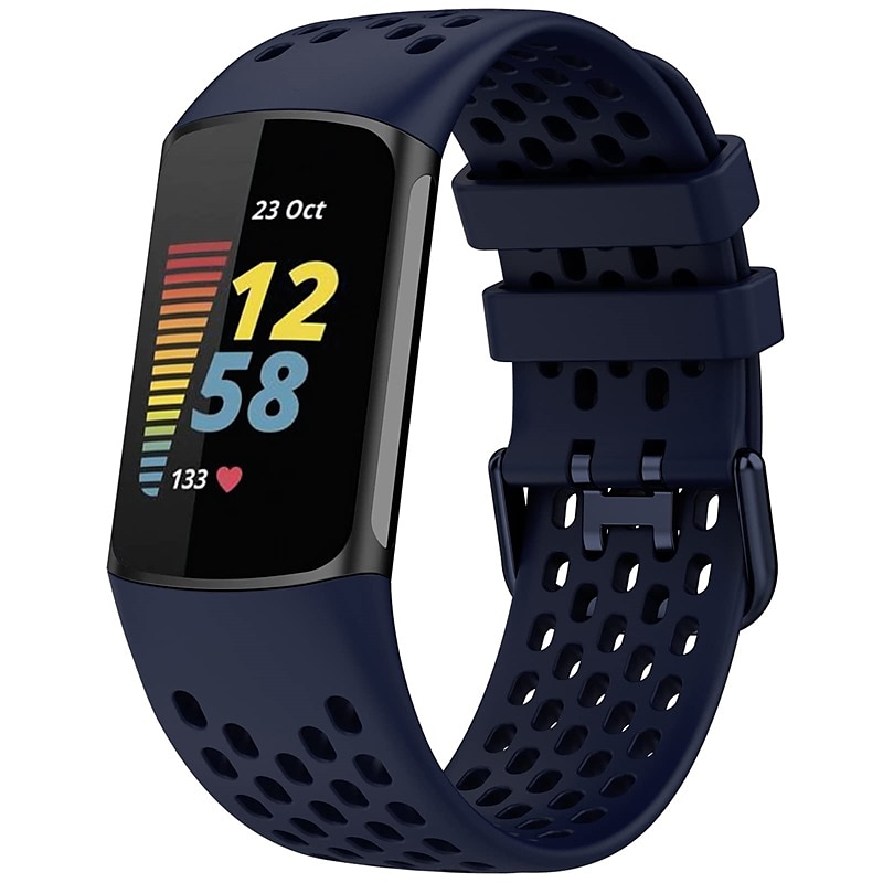 Correa de Smartwatch Compatible con Fitbit Charge 5 Silicona suave Reloj inteligente Correa Impermeable Ajustable Transpirable Correa Deportiva Reemplazo Pulsera 2025 - $11.99 –P6