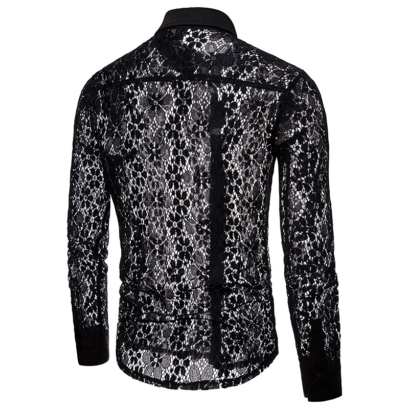 Punk & Gothic Viktorianisch Mittelalterlich Bluse / Hemd Maskerade Prinz Umlegekragen Herren Maskerade Party / Abend Erwachsene Bluse 2025 - $45.99 –P4