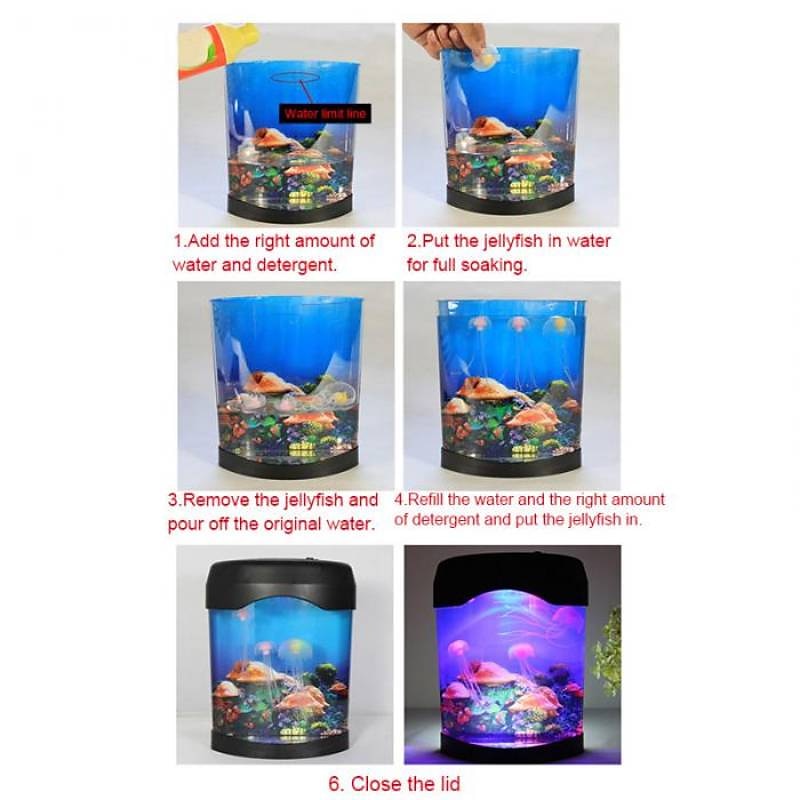 Jellyfish Tank Marine World Swimming Mood Light LED Colorful Aquarium Night Lights Children's Lamp Decorative Lights 2025 - $25.99 –P1