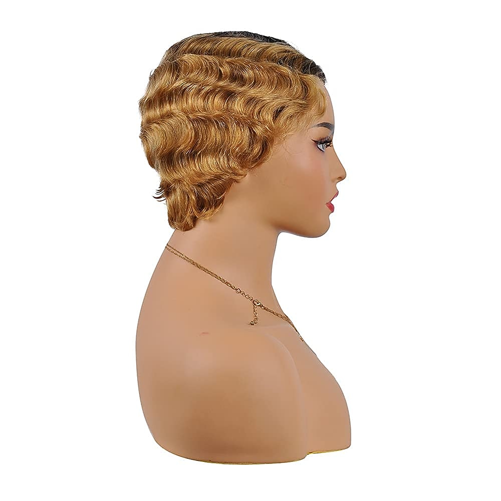 breve pixie cut parrucche per le donne nere mamma parrucca parrucche brasiliane dei capelli umani dito ocean wave parrucca remy parrucca di capelli umani a buon mercato parrucca per il partito del 2025 a $23.99 –P6