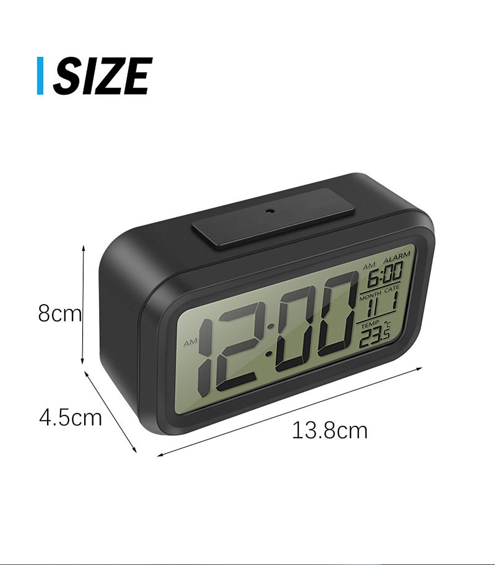 slimme klok led elektronische digitale wekker opladen desktop klok temperatuur lui snooze alarm mute verlicht elektronische klok digitale klok 2026 - $17.49 –P2