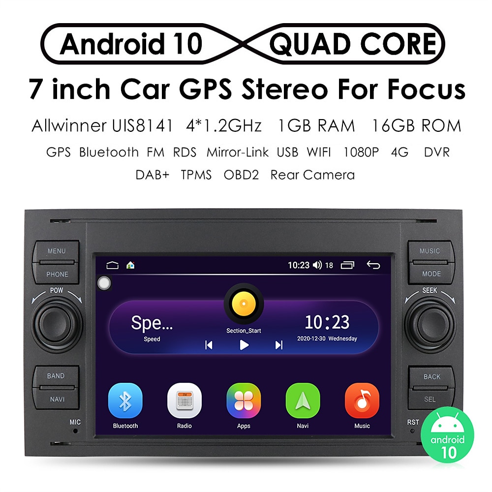 7" 2 DIN Android 8.1 Car GPS Stereo Touch Radio Player Octa-Core 2+16GB BT DAB 