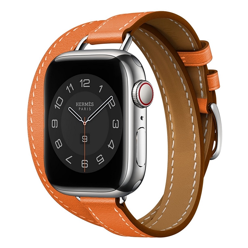 Double Tour Compatível com Pulseira Apple Watch 38mm 40mm 41mm 42mm 44mm 45mm 49mm Fecho de Metal Ajustável Couro PU pulseira de substituição para iwatch Ultra 2 Series 9 8 7 SE 6 5 4 3 2 1 de 2025 por $20.99 -P2