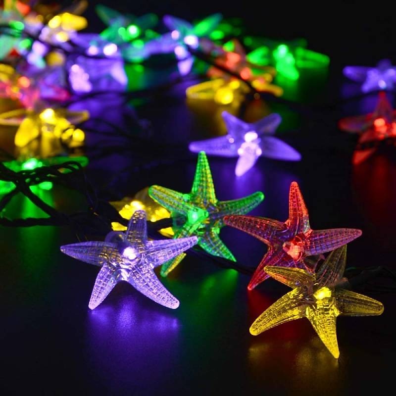 buiten zonne-lichtslinger zonne-lichtslingers 8 modi buiten waterdicht 7m-50leds 6.5m-30leds oceaan sterren fee lichtslingers bruiloft tuin vakantie huisdecoratie led zonne-tuin licht 2025 - $10.49 -P7