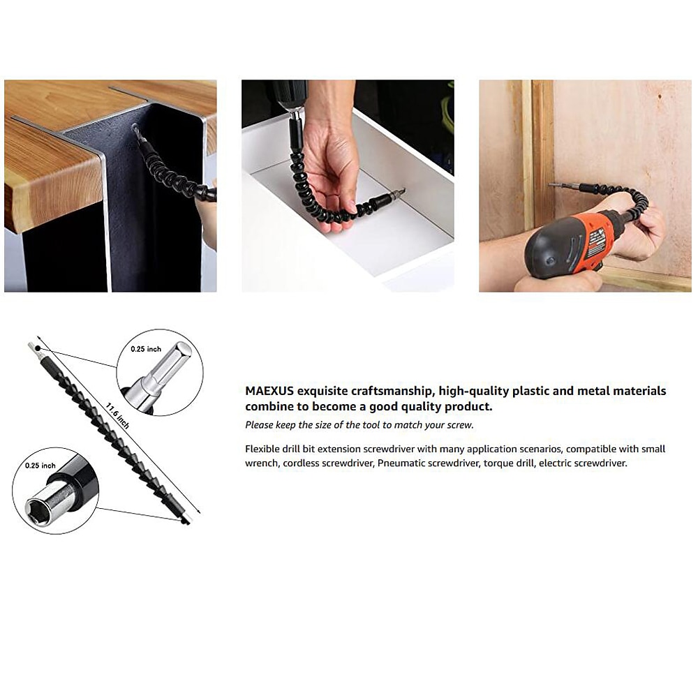 Flexible Electric Drill Screwdriver Bit Multifunctional Universal Snake Hose Cardan Shaft Connection Soft Extension Rod Link 2025 - $7.99 –P8