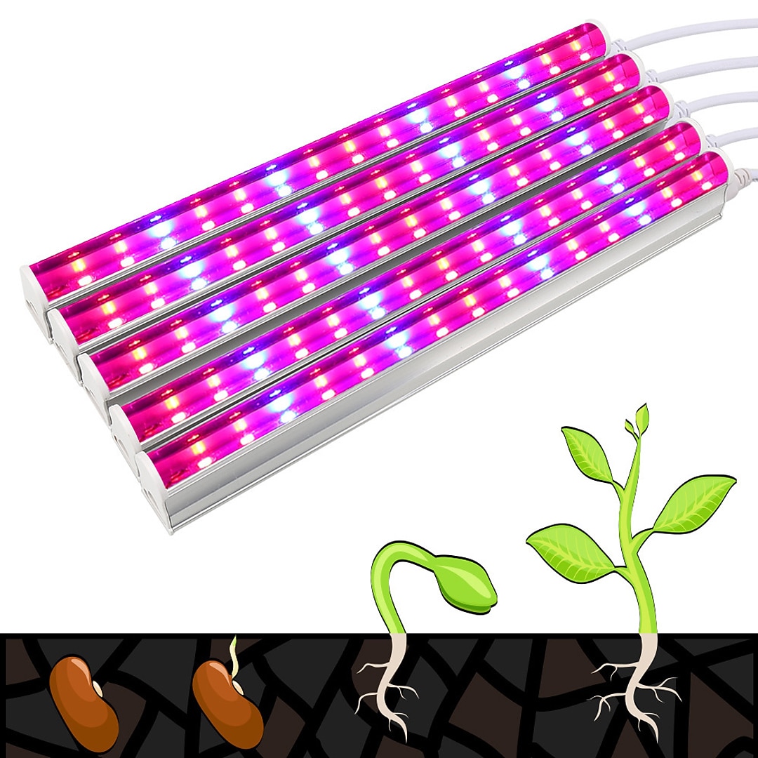 30cm led växtljus ac85-265v 6w t5 rör fullspektrum fytolampor för växter grönsaksblommor frön fytoplantor lampa led växtodlingslampa eu us uk au plug 2025 - $26.99 –P3