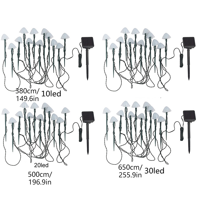 LED Solar String Light Outdoor Garden Decoration Mushroom Lights IP65 Waterproof Garland Patio Decor Outdoor Solar Lights Fairy Light 2025 - $22.99 –P1
