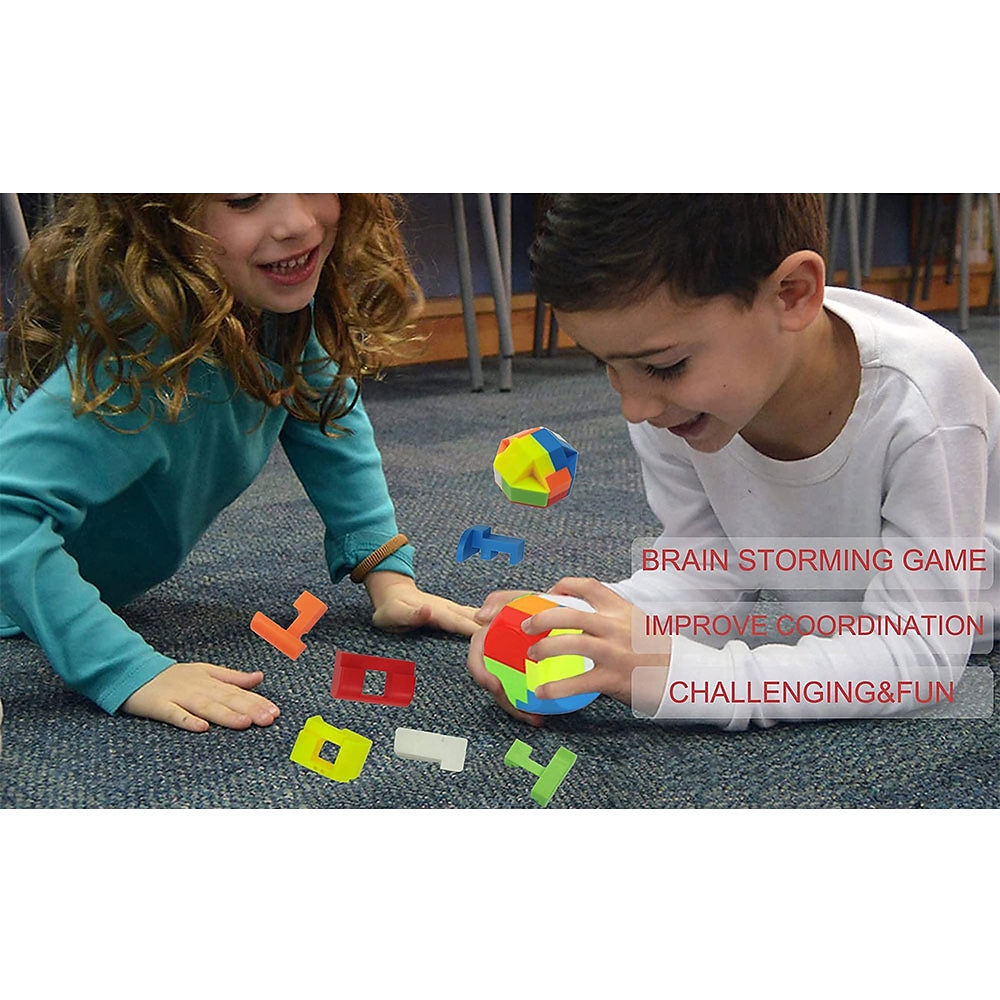 Brain Teaser Puzzles for Teenagers and Adults 12Pcs 3D Unlock Interlock Magic Ball Puzzle ToysMindIQ Test Plastic Puzzle Games for Teens 2025 - $18.99 –P6
