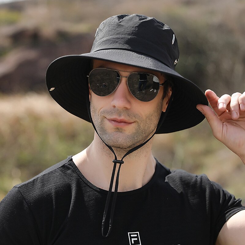 Men's Hat Panama Bucket Hat Outdoor Sun Protection Hats Men Fashion Summer  Hat